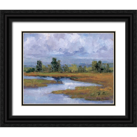 Rivages Series II Black Ornate Wood Framed Art Print with Double Matting by Curt, Brigitte