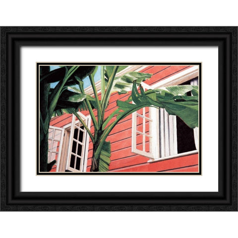 Tropical Breeze Black Ornate Wood Framed Art Print with Double Matting by Canning, John