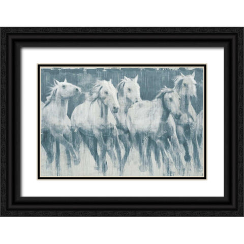 Equine Journey Black Ornate Wood Framed Art Print with Double Matting by DAguiar, Stacy