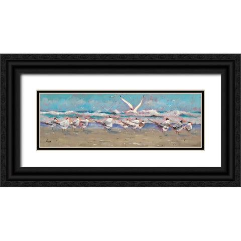The Late Comer Black Ornate Wood Framed Art Print with Double Matting by Forsythe, Graham