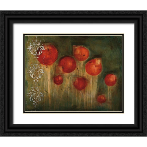 Rose Garden Black Ornate Wood Framed Art Print with Double Matting by Flynn, Jenn