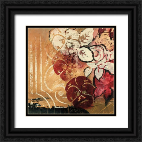 Cranberries and Creme II Black Ornate Wood Framed Art Print with Double Matting by Fields, Laurie