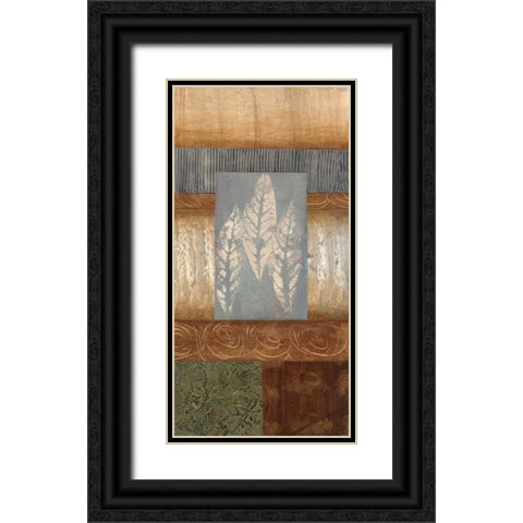 Leaflet I Black Ornate Wood Framed Art Print with Double Matting by Fields, Laurie