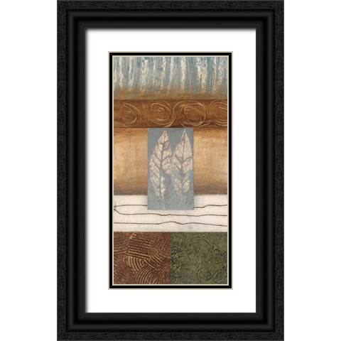 Leaflet II Black Ornate Wood Framed Art Print with Double Matting by Fields, Laurie