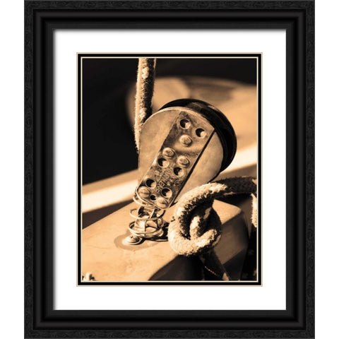 The Drasnin Nautical Series III Black Ornate Wood Framed Art Print with Double Matting by Gilboa, Marina Drasnin