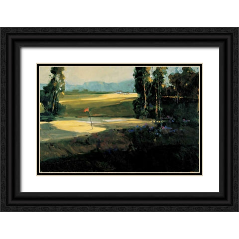The 1st Tee Black Ornate Wood Framed Art Print with Double Matting by Goerschner, Ted