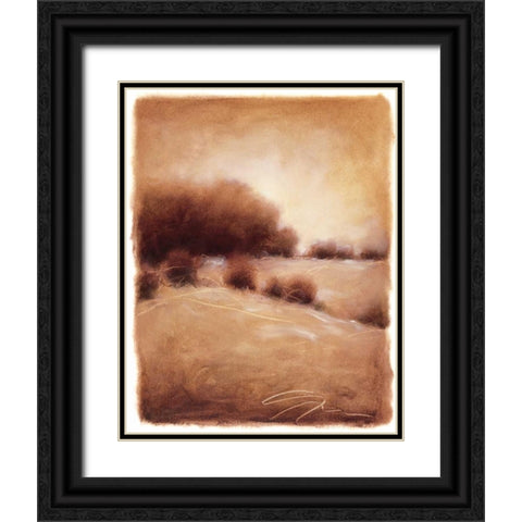 Hill Side IV Black Ornate Wood Framed Art Print with Double Matting by Hess, Gretchen