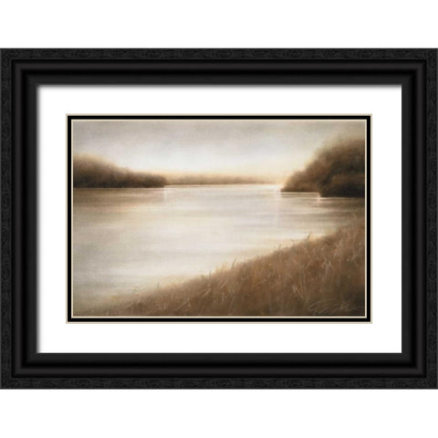 Lost Lagoon Black Ornate Wood Framed Art Print with Double Matting by Hess, Gretchen