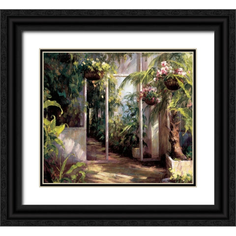 Atriums First Light I Black Ornate Wood Framed Art Print with Double Matting by Hali