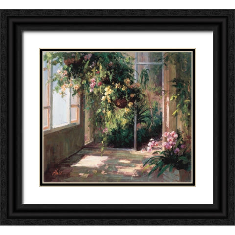 Atriums First Light II Black Ornate Wood Framed Art Print with Double Matting by Hali