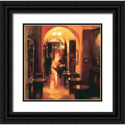 Italian Restaurant Black Ornate Wood Framed Art Print with Double Matting by Ingalls, Pam