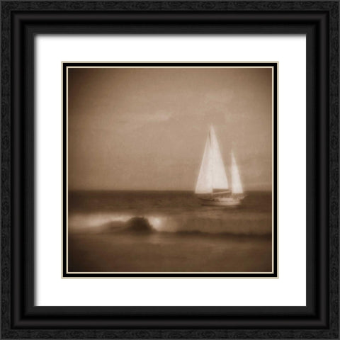 Fair Winds I Black Ornate Wood Framed Art Print with Double Matting by Jacks, Heather