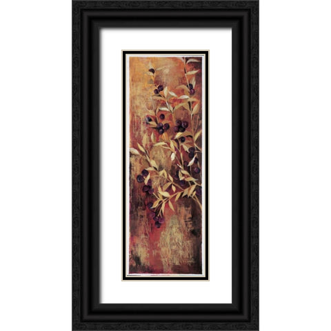 Sienna Berries I Black Ornate Wood Framed Art Print with Double Matting by Jardine, Liz