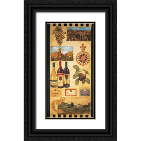 Wine Country I Black Ornate Wood Framed Art Print with Double Matting by Jardine, Liz
