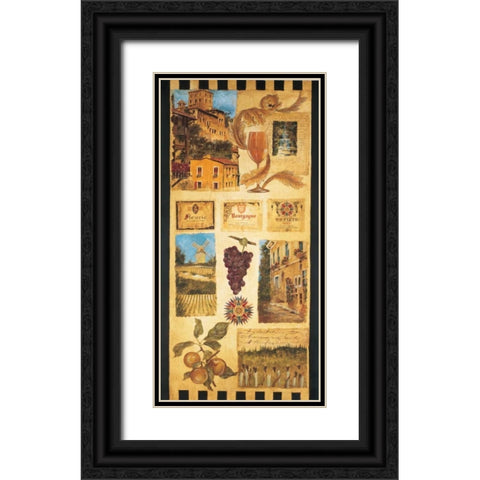 Wine Country II Black Ornate Wood Framed Art Print with Double Matting by Jardine, Liz