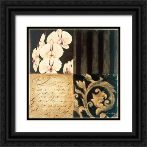 Orchid Sketch I Black Ornate Wood Framed Art Print with Double Matting by Jardine, Liz