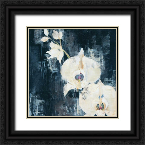 Shadow Orchids I Black Ornate Wood Framed Art Print with Double Matting by Jardine, Liz