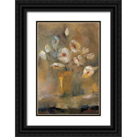 Flowers in Spring Black Ornate Wood Framed Art Print with Double Matting by Kammar, Zipi