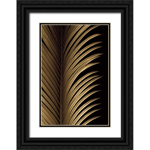 Tropical Leaf Study I Black Ornate Wood Framed Art Print with Double Matting by Levine, Andrew