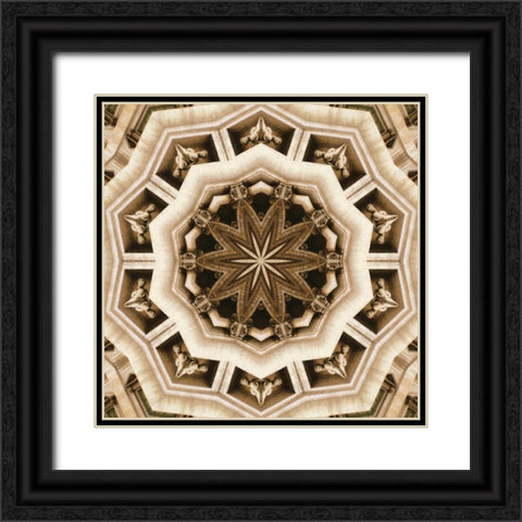 Trevi Fountain Black Ornate Wood Framed Art Print with Double Matting by LaGrave Designs