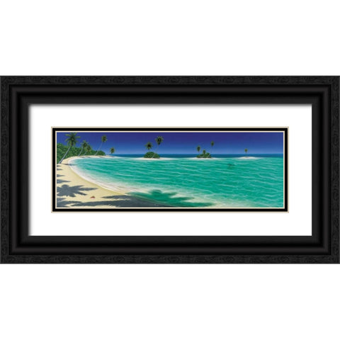 Island Hopping Black Ornate Wood Framed Art Print with Double Matting by Mackin, Dan
