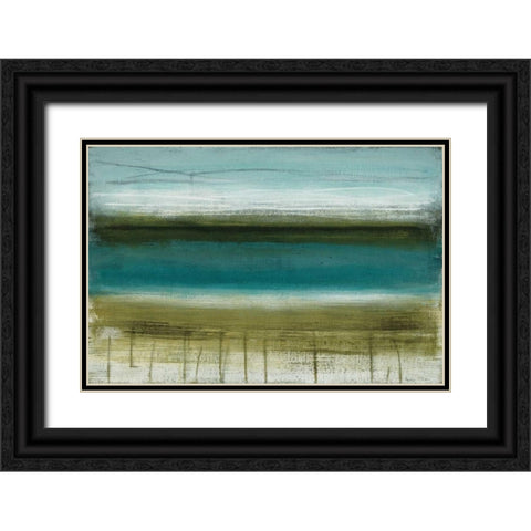 Shoreline Horizons Black Ornate Wood Framed Art Print with Double Matting by McAlpine, Heather