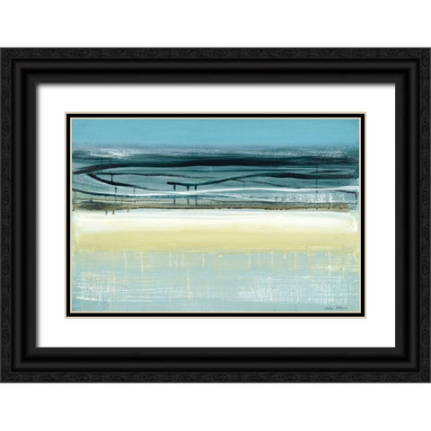 Seascape Black Ornate Wood Framed Art Print with Double Matting by McAlpine, Heather
