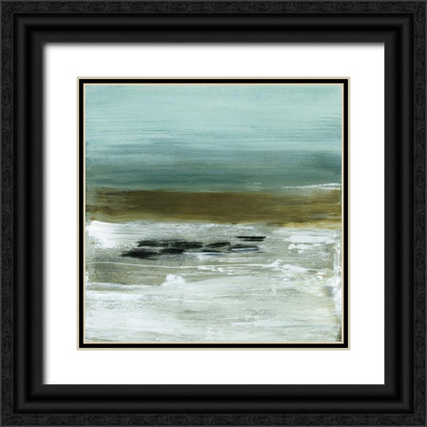 Beach Horizon Black Ornate Wood Framed Art Print with Double Matting by McAlpine, Heather