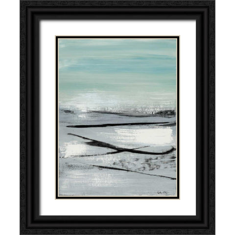 Beach II Black Ornate Wood Framed Art Print with Double Matting by McAlpine, Heather