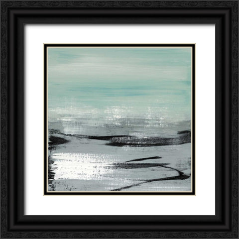 Beach I Black Ornate Wood Framed Art Print with Double Matting by McAlpine, Heather