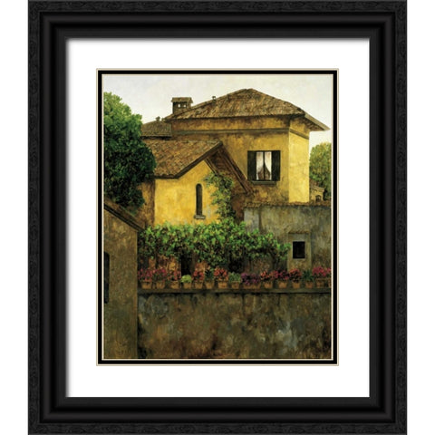 Golden Villa Black Ornate Wood Framed Art Print with Double Matting by Masdeu, Montserrat