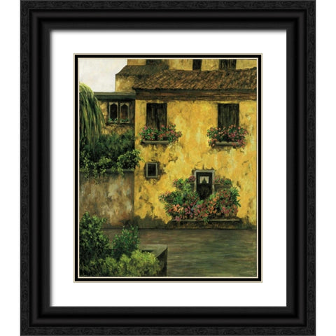 Summer Villa Black Ornate Wood Framed Art Print with Double Matting by Masdeu, Montserrat