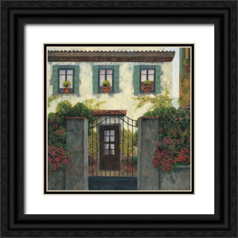 Three Windows Black Ornate Wood Framed Art Print with Double Matting by Masdeu, Montserrat
