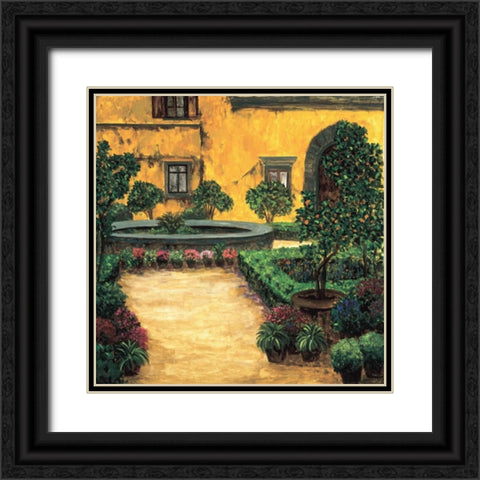 Jardin Toscana Black Ornate Wood Framed Art Print with Double Matting by Masdeu, Montserrat