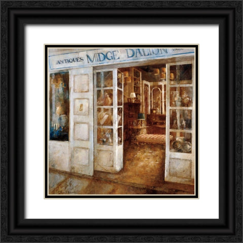 Antiques Black Ornate Wood Framed Art Print with Double Matting by Martin, Noemi