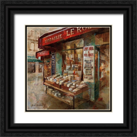 Librairie Paris Black Ornate Wood Framed Art Print with Double Matting by Martin, Noemi