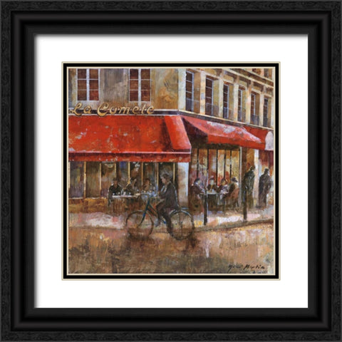 La ComÃ¨te Paris Black Ornate Wood Framed Art Print with Double Matting by Martin, Noemi