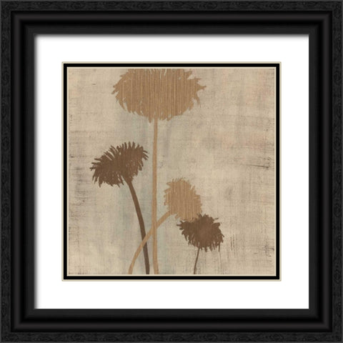 Linen II Black Ornate Wood Framed Art Print with Double Matting by MAJA