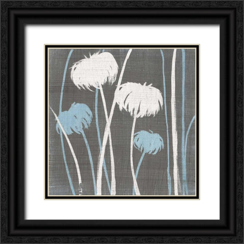 Textile I Black Ornate Wood Framed Art Print with Double Matting by MAJA