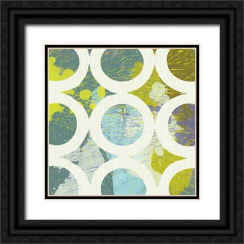 Circling I Black Ornate Wood Framed Art Print with Double Matting by MAJA