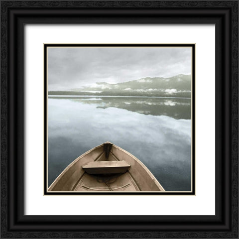 Lake Quinault Black Ornate Wood Framed Art Print with Double Matting by Nagler, Monte