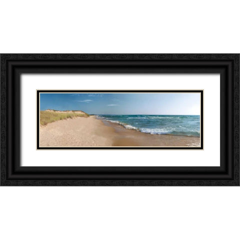 The Sand and the Sea Black Ornate Wood Framed Art Print with Double Matting by Nagler, Monte