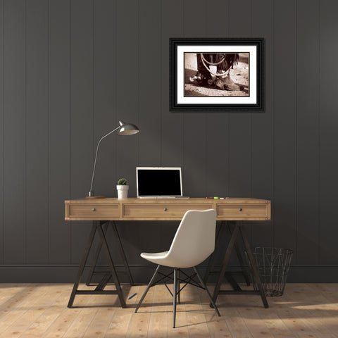 Standing Black Ornate Wood Framed Art Print with Double Matting by OMara, James