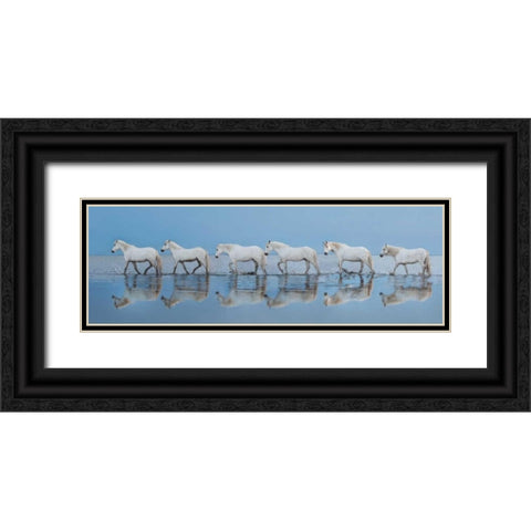 Walk On Black Ornate Wood Framed Art Print with Double Matting by Ortega, Xavier