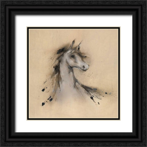 Horse Play I Black Ornate Wood Framed Art Print with Double Matting by Prior, J.P.