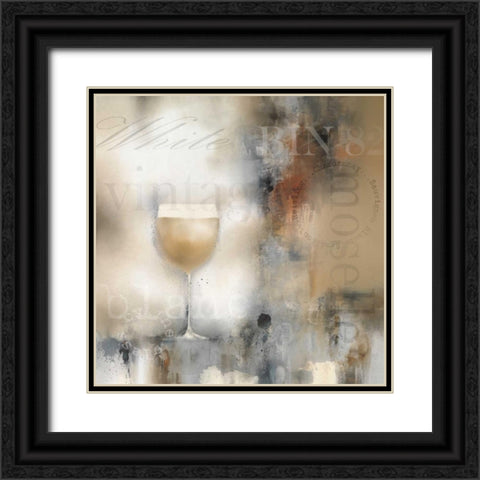 Moonlight Landing and the Egret Black Ornate Wood Framed Art Print with Double Matting by Prior, J.P.