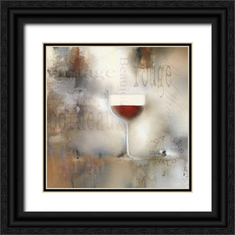 Sea Mist and the Egret Black Ornate Wood Framed Art Print with Double Matting by Prior, J.P.