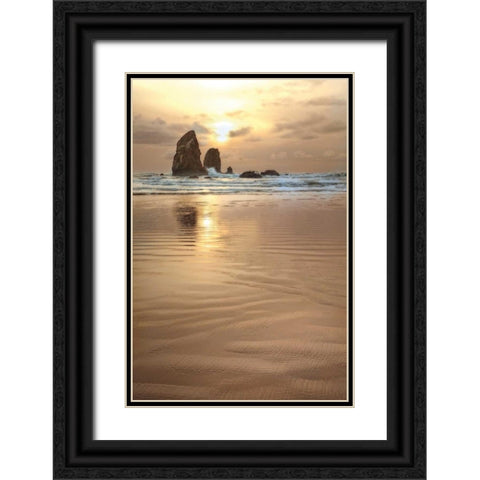 Sunset Silhouette Black Ornate Wood Framed Art Print with Double Matting by Pahl, Janel