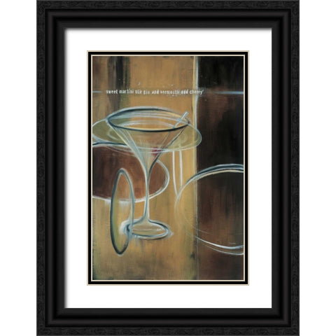 Sweet Martini Black Ornate Wood Framed Art Print with Double Matting by Pulliam, Mark