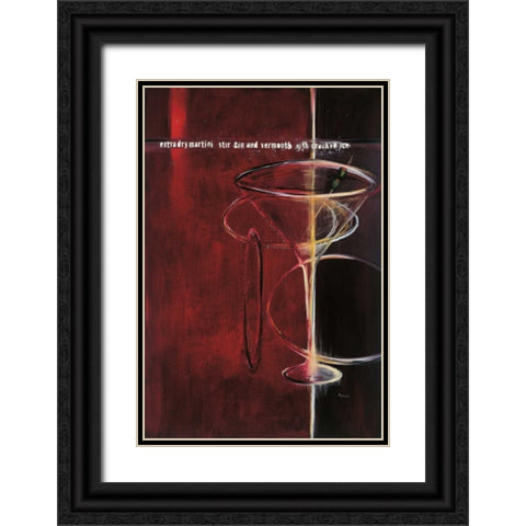 Dry Martini Black Ornate Wood Framed Art Print with Double Matting by Pulliam, Mark